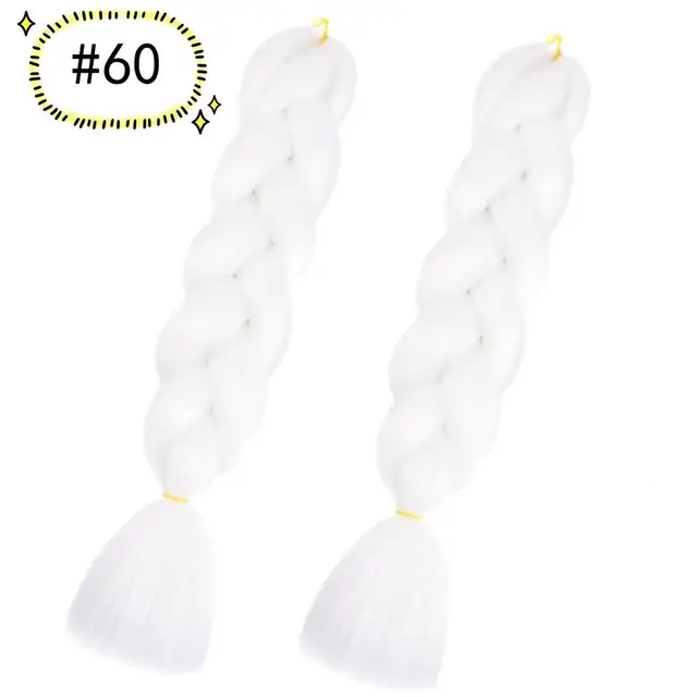 Jumbo Braiding Hair Extensions Kanekalon Braiding Hair 24 Inch Ombre Multiple Tone Colored Synthetic Hair for Women 60