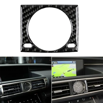 

For LEXUS IS250 IS300 IS350 2014-2019 Car Styling Carbon Fiber Sticker Center Console Clock Cover Trim Car Decals Stickers