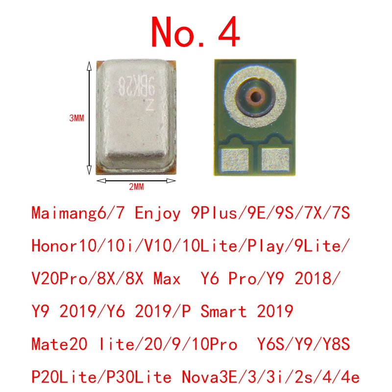 10pcs Microphone MIC Receiver Speaker HUAWEI P40 Pro P30 P20 P10 P9 Honor 8 9 10 20 30 V10 V20 V30 Mate Nova Lite Enjoy Play microphone receiver