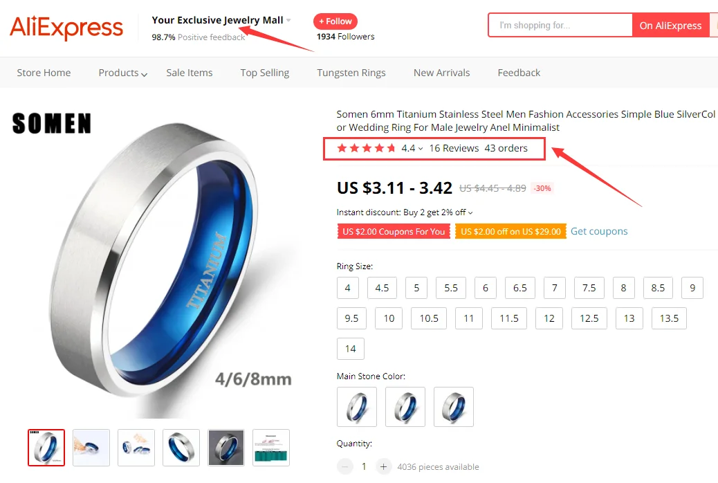 6mm Pure Titanium Men Wedding Ring