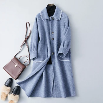 

Autumn Winter 10% Alpaca 90% Wool Jacket Women Clothes 2020 Real Fur Coat Korean Vintage Sheep Shearling Brigo Mujer 1811251
