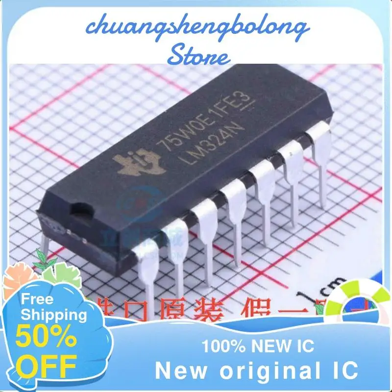 

100 шт. LM324N DIP-14 новый оригинальный IC