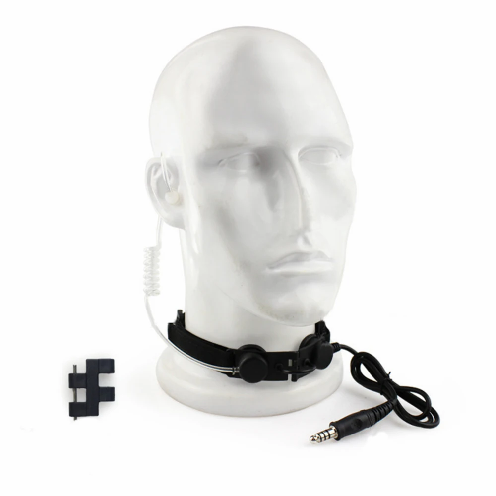 

WoSporT outdoor Z Air Tube Headset Throat Tactical Microphone For Cs Tactical Games Equipment Radio Baofeng Uv-5r Walkie Talkie