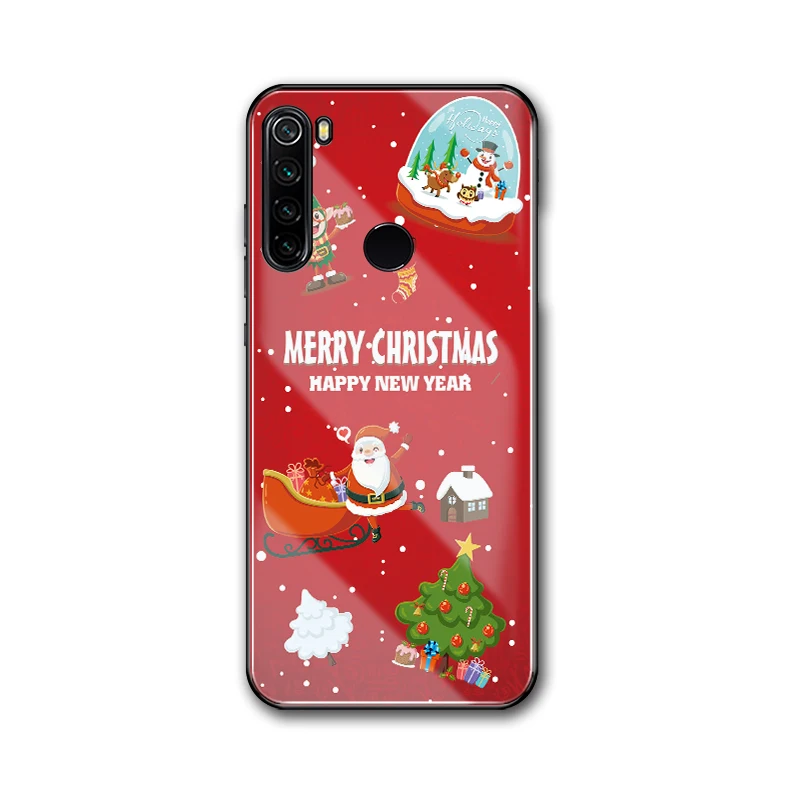 Для спортивной камеры Xiao mi Red mi Note 7 Чехол С Рождеством закаленное Стекло чехол для Xiaomi mi 8 9 se Lite mi x 2 2s 3 s Max 3 CC9 k20 pro DIY чехол - Цвет: 1035