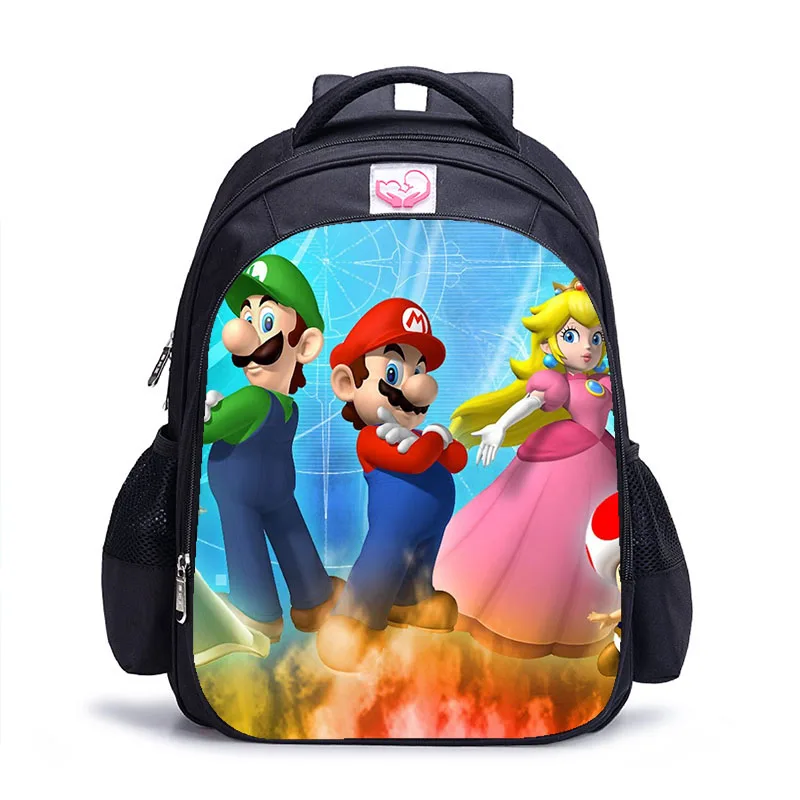 16 дюймов Mario Bros детские школьные сумки ортопедические школьный рюкзак для детей мальчиков и девочек подростков Mochila Infantil сумки с рисунком подарок - Цвет: Mario Bros 5