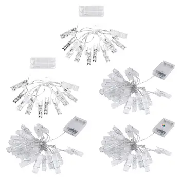 

Christmas Party Photo Clip Battery Operated LED Fairy String Light New Years Restaurant Lounge Wedding Party Bar KTV Decor