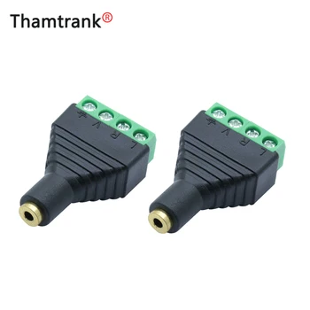 

10sets Male&Female Video AV Balun 2.5mm 4 Pole Stereo Male to AV Screw Terminal Stereo Jack 2.5mm female 4 pin Terminal Block