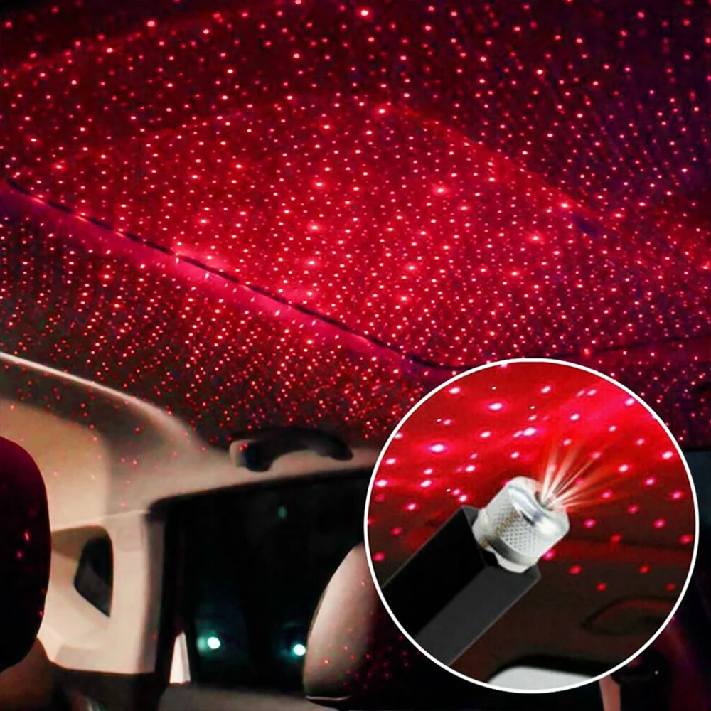 USB атмосферный свет на крыше автомобиля украшение интерьера Звездный потолок