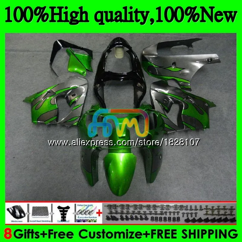 ZX900 комплект для KAWASAKI ZX900CC ZX9 R ZX 9R 9 R 900 900CC 30BS. 21 ZX-9R 2000 2001 2002 2003 ZX9R 00 01 серый пламенем 02 03 обтекатель