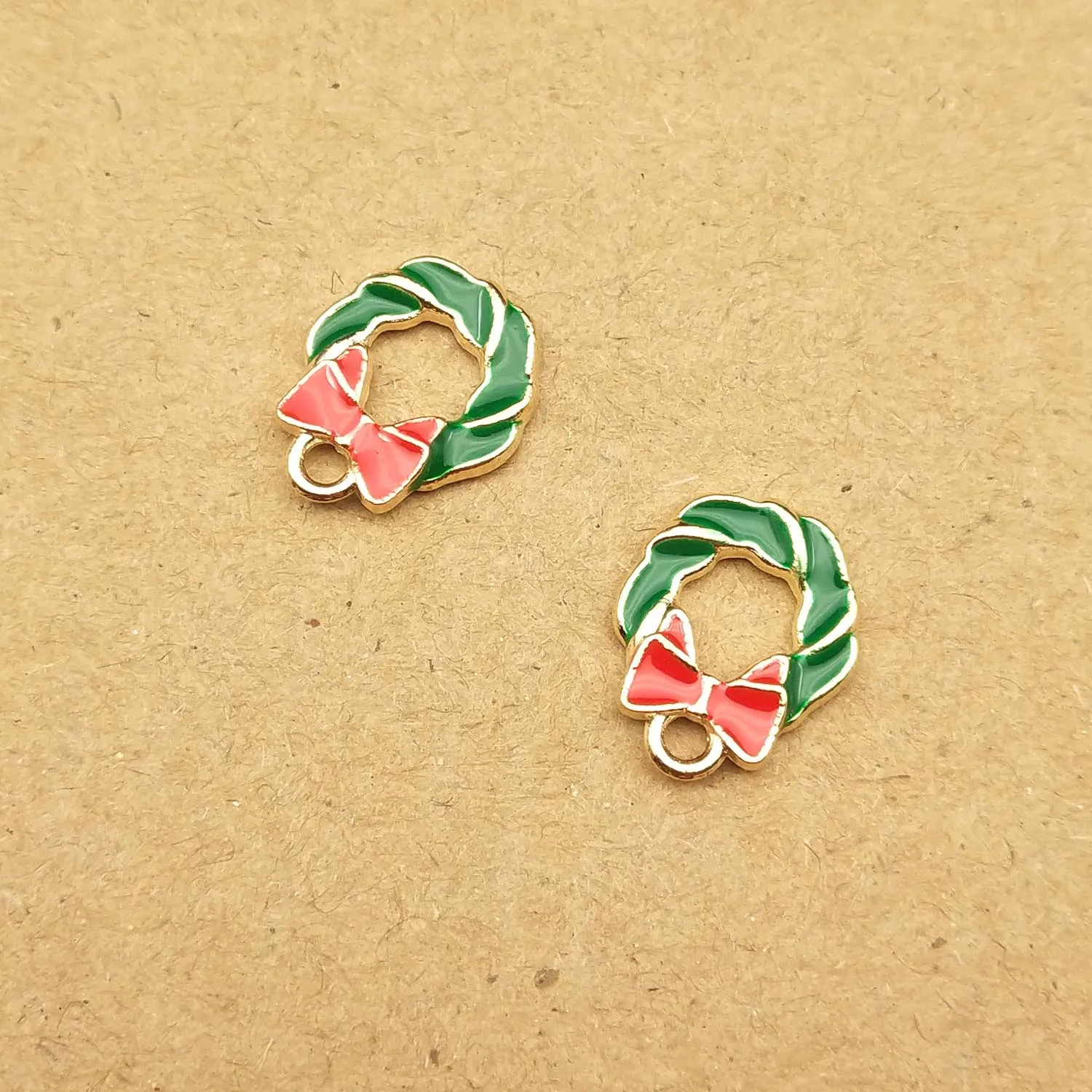 39-12x15mm 10 шт. эмаль рождественский снеговик колокольчик снежинка шарм для изготовления ювелирных изделий модные серьги кулон браслет и ожерелье подвески - Окраска металла: 39-12x15mm