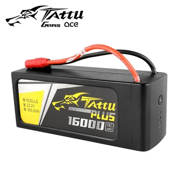 

TATTU PLUS 16000mAh 15C 22.2V 6S1P FPV Lipo Smart Battery With AS150 Connector Plug for RC Drone