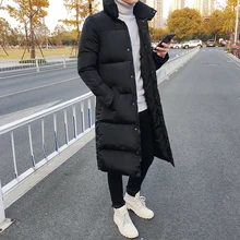 

Mens Winter Casual Long Down Jackets Coat Man High Quality Casual Fashion Pike Jacket Plus Size 4XL Men Thick Windbreaker Jacket