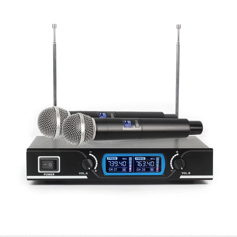 SnapVox SR/58 2 портативный микрофон Беспроводная микрофонная система беспроводной двухканальный Профессиональный VHF динамический цифровой приемник