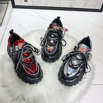

Net red black daddy shoes women fashion 2020 new autumn and winter versatile muffin thick soled super fire leisure sports shoes