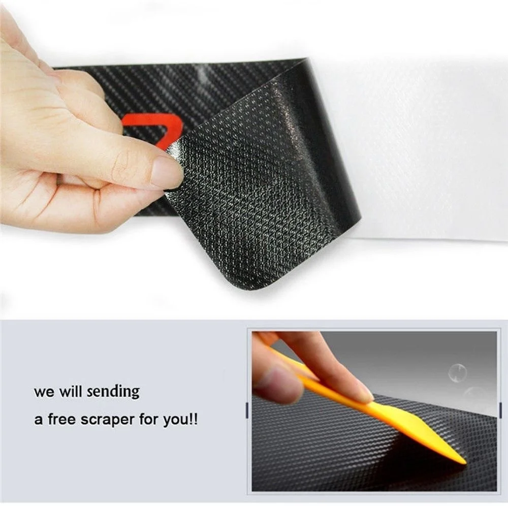Универсальный черный протектор подоконник прикрытие потертостей двери автомобиля пластины стикеры 3D углеродного волокна против царапин