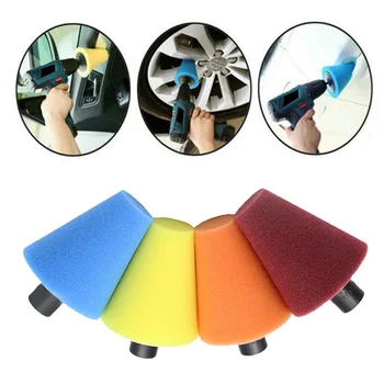

Burnishing Foam Sponge Polishing Cone Shaped Buffing Pads For Car Wheel Clean