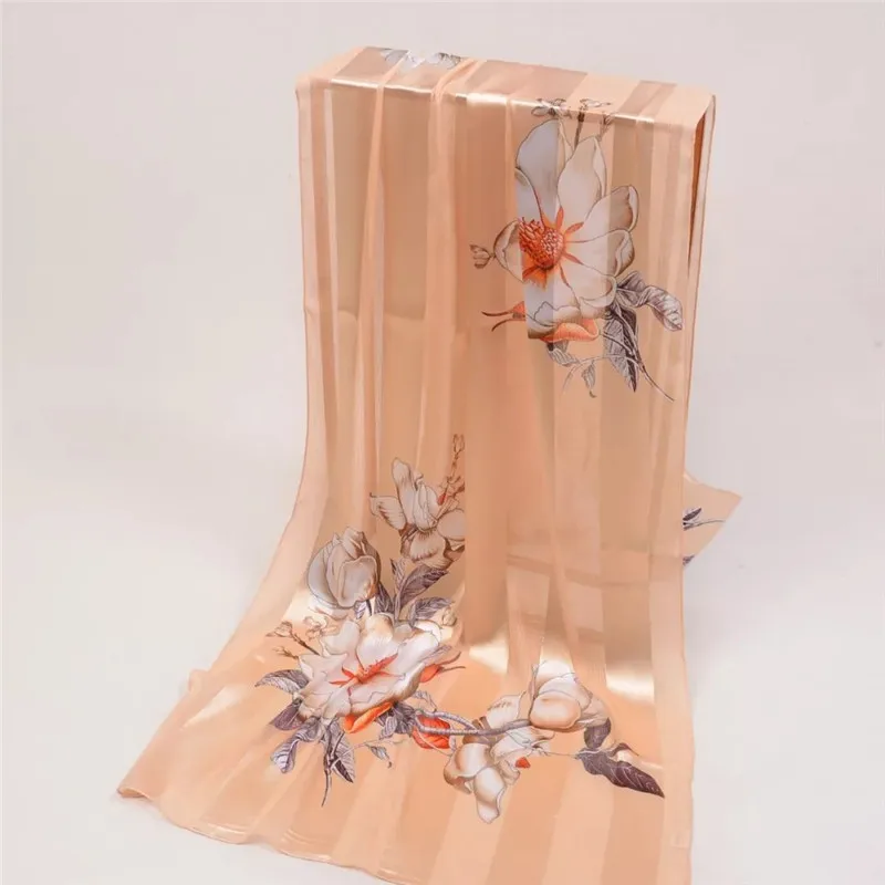 

chinese style women silk scarf female scarves ladies beach wrap chiffon shawl sunscreen bandanna foulard muffler free shipping