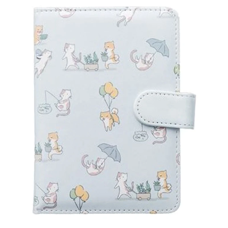 

HOT-Cute Cartoon Printed Notebook Kawaii Animal PU Cover Nopated Traveler Journey Diary School Office Supply