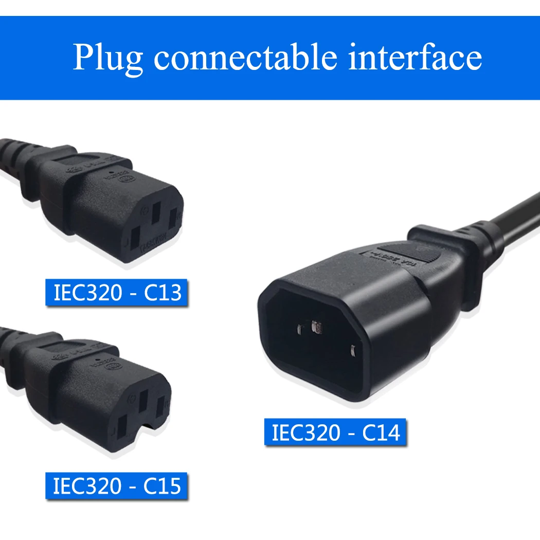 JORINDO 0.6M/1.96FT,IEC320 C14 to C7 PUD/UPS Adapter Cable,IEC C7 female to C14 male Cable Switcher,Used connect desk lamp