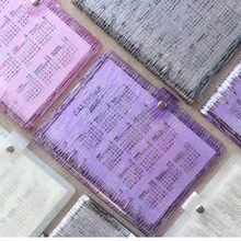 Domikee лазер прозрачный ПВХ мягкий чехол 6 колец многоразового связывания планировщик Органайзер спираль блокноты канцелярские товары A5A6