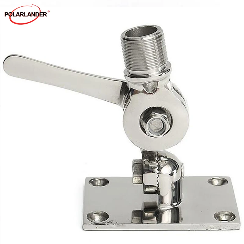 

Dual Axis Adjustable Base Rustproof Aerial Stainless Marine 316 Steel Antenna Marine Hardware Aerial Yacht Antenna Base Mount