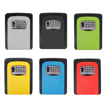 

4 Digit Combination Key Lock Box Wall Mounted Aluminum alloy Key Safe Box Weatherproof Key Storage Lock Box Indoor Outdoor