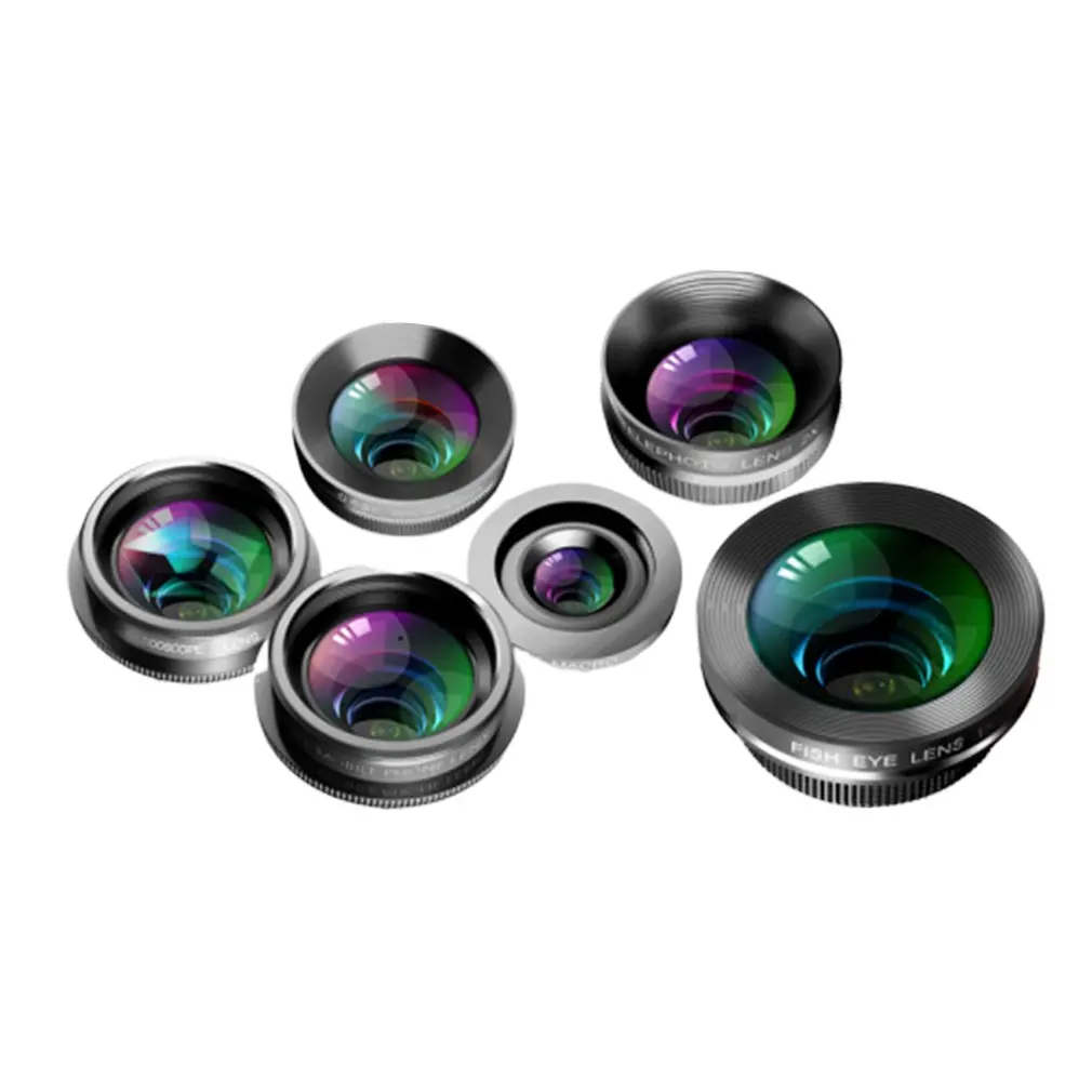 6-In-1 Mobile Phone Lens Imported Optical Lens Multi-Layer Coating Professional Fashion High-Grade Aluminum-Magnesium Alloy