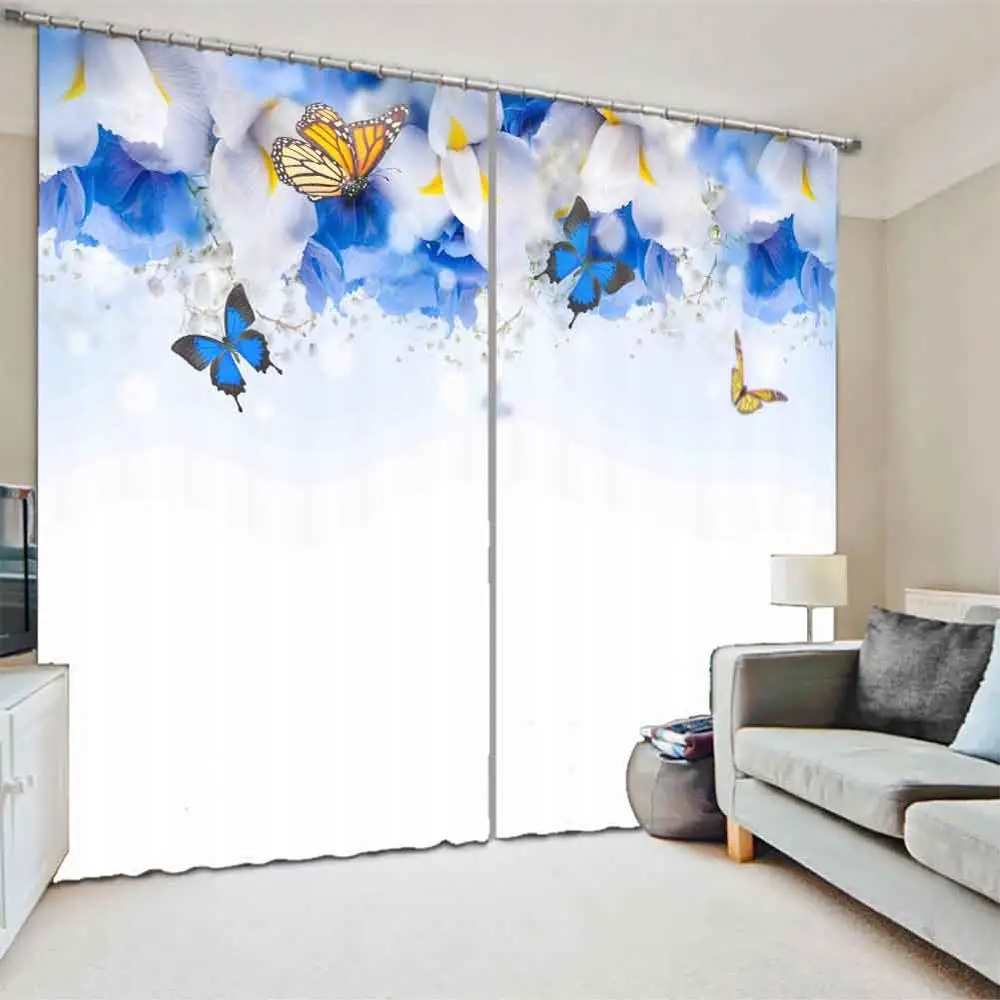 Бабочка Fower товары для дома шторы Гостиная Офис Cortinas 3D светонепроницаемые
