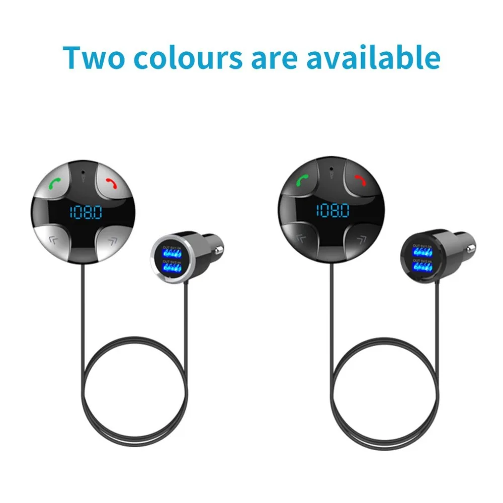 Bluetooth Hands-free FM модулятор стерео автомобильный mp3-плеер аудио адаптер fm-передатчик Поддержка TF для iPhone XS 8 7 и Android