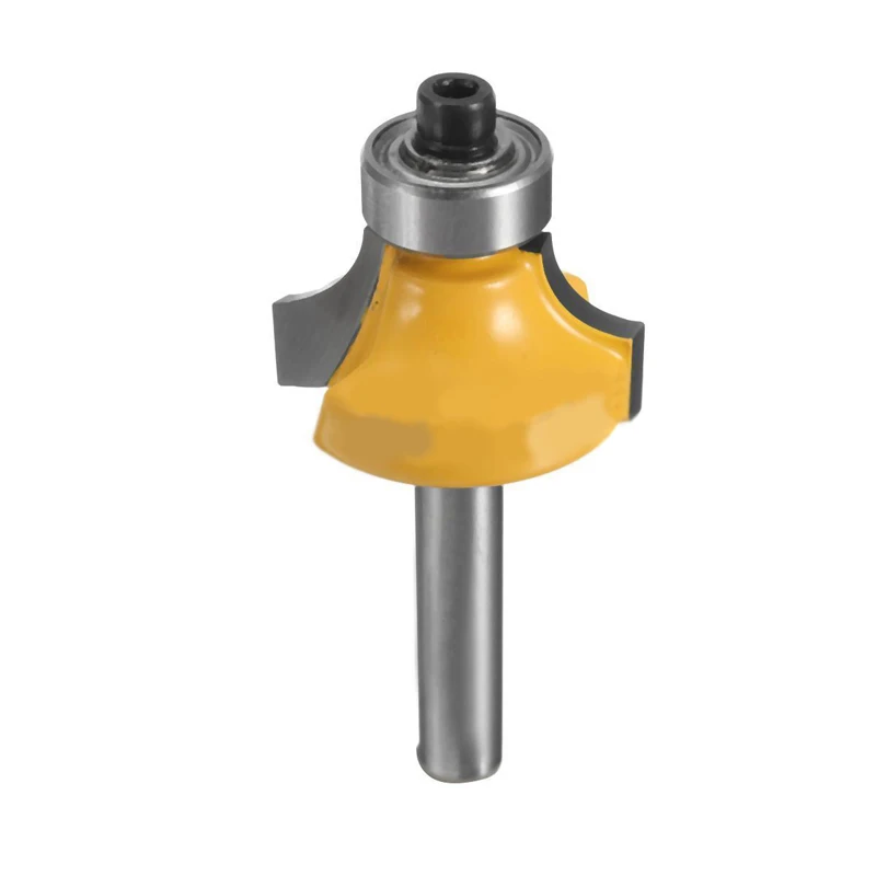 4pcs 1/4" Shank Round Over Router Bit Set 1/2" 3/8" 1/4" 1/8" Radius Cutter Tool For Milling Tools