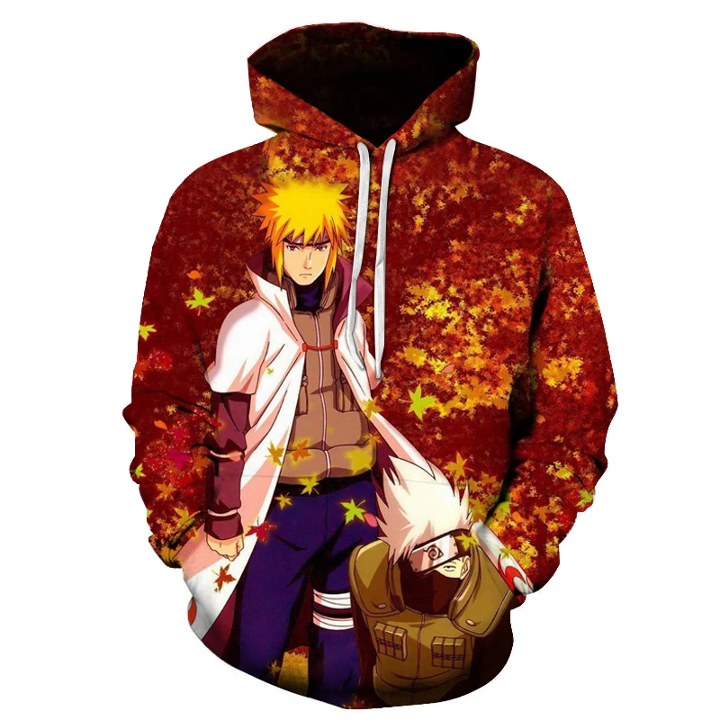 Naruto Series 3D Digital Print Hoodies Men Hoodies Spring Autumn New Youth Loose Sportswears Casual Long Sleeve Pocket Pullovers