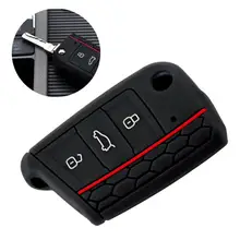Силиконовый чехол для ключа VW POLO Bora Beetle Tiguan Passat Golf Jetta Eos 1