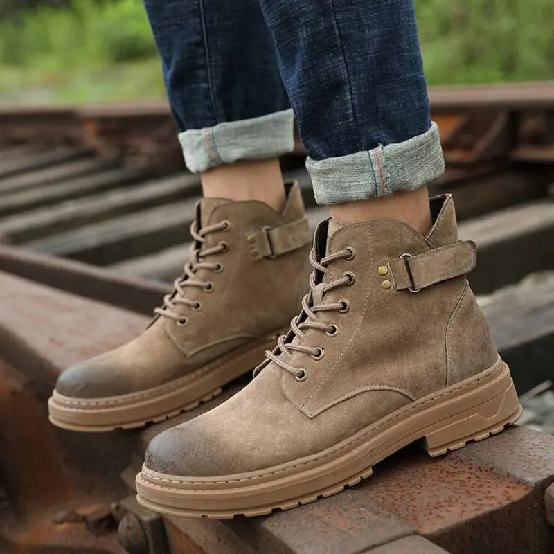 Autumn and winter new retro England booties Fashion wild Martin Boots Men High-top Lace-up tooling boots C23-09