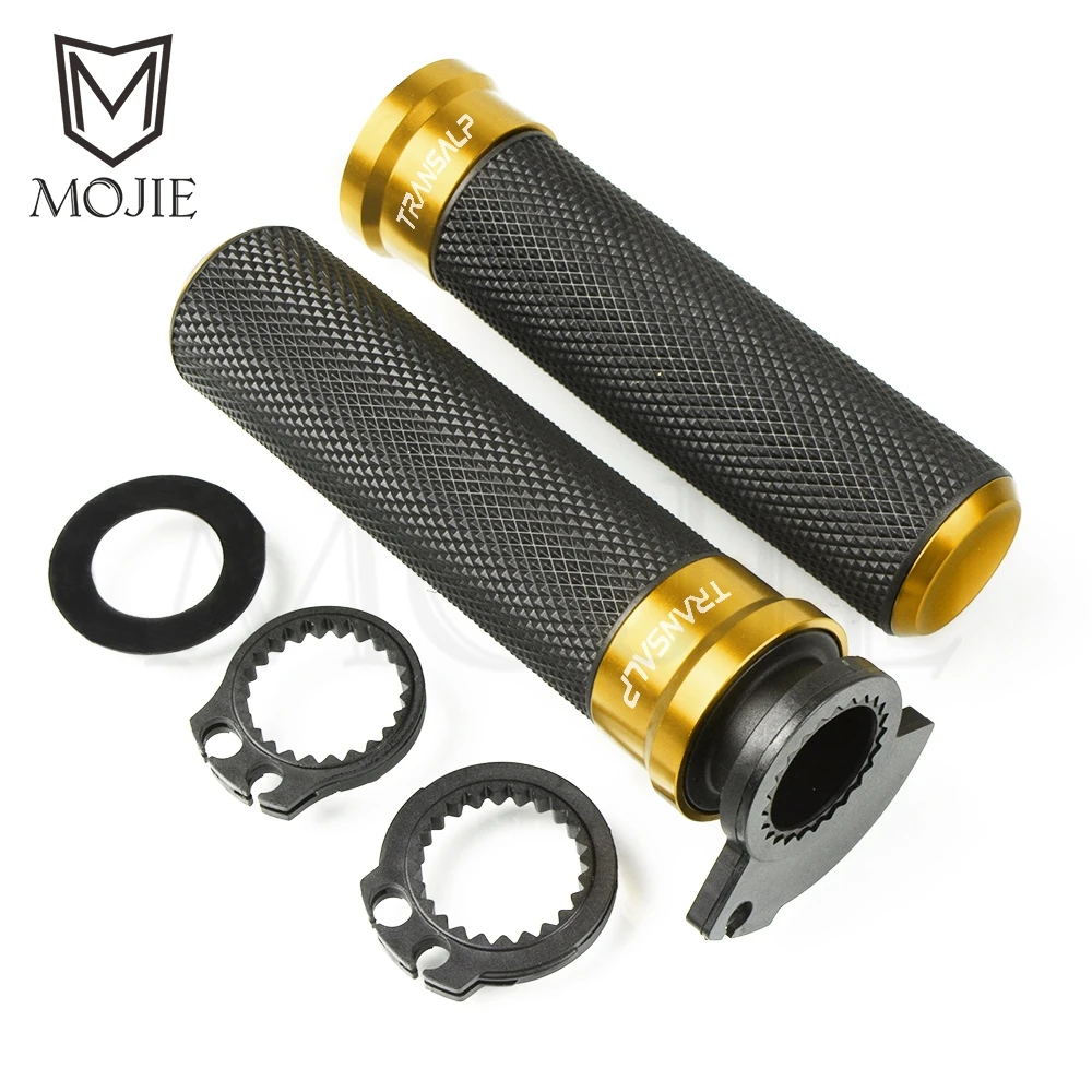 Для Honda TRANSALP 600 XL700V 700 XL 650 VY/V1-V7 Transalp 7/" 22 мм мотоциклетные ручки для руля, ручки для скутера - Color: Gold