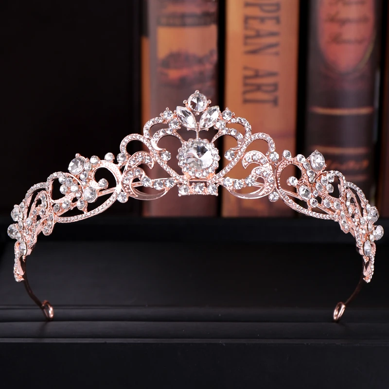 AiliBride Rose Gold Crystal Wedding 