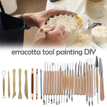 

Tools For Ceramics Clay Sculpture Tools Fimo Polymer Tool Craft Sculpting Pottery Modeling Carved Smoothing Wax Kit 2020 New