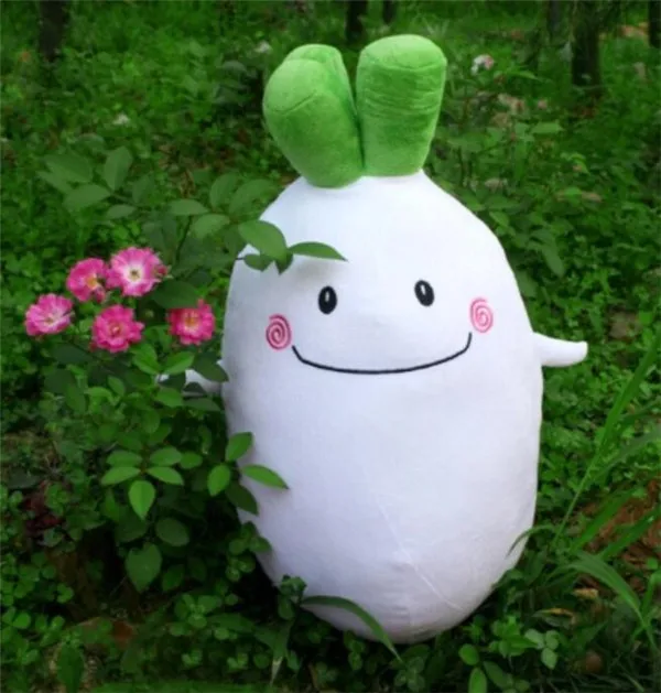 Новые фрукты и овощи серия улыбка редис Kawaii Подушка игрушка играть чучело плюшевая кукла белая