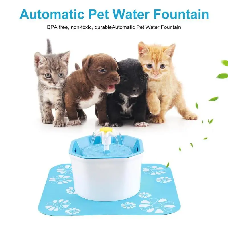1 шт. светодиодный автоматический кошачий фонтан, дозатор питьевой воды для домашних животных, питательный фонтан для собак, питатель для кошек, фильтр для питья, питание от USB