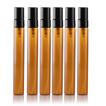 

6 Pcs 10Ml Brown Glass Bottle Mist Sprayer Portable Spray Bottle Perfume Glass Bottles Refillable Perfume