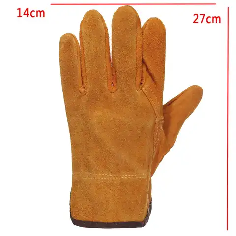 Duty Gardening Welding Apron Sleeves Gloves Protection Thorn Proof Leather Work Safety Workwear Glaziers Blacksmith