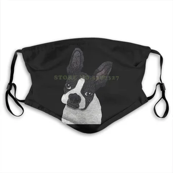 

Face Mask Cotton Fashion Free Shipping Boston Terrier Graphic Anti Dust With Filter For Men For Women Kids Girl Boy Teens Masks