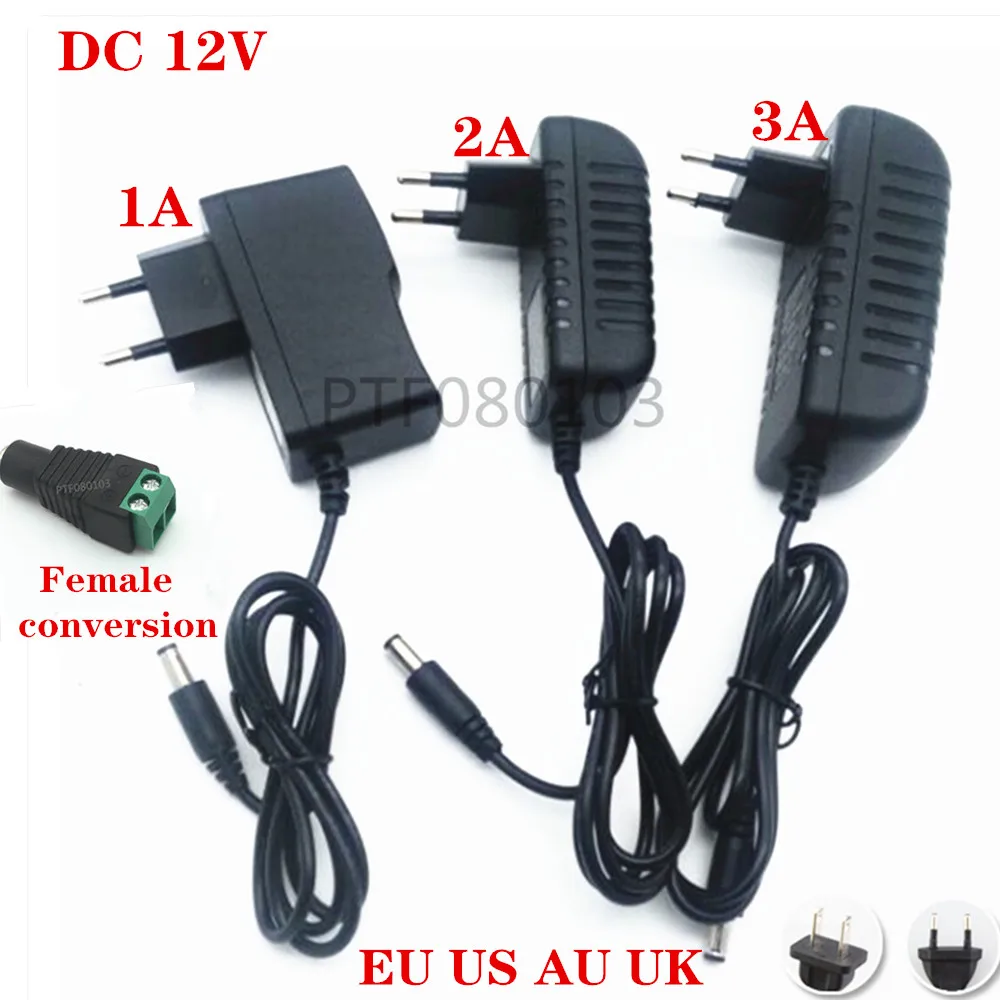 Ca 110V 220V A Cc 12 V 1A 2A 3A Trasformatore Alimentatore Led Driver Adattatore 12 Volt 12 V Convertitore Caricabatterie Per Strisce Led