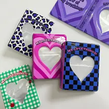 

INS Grid Kpop Card Holder For 3inch Polaroid Photo With 16pcs Sleeves Business Card Holder Stationery Organizer Book