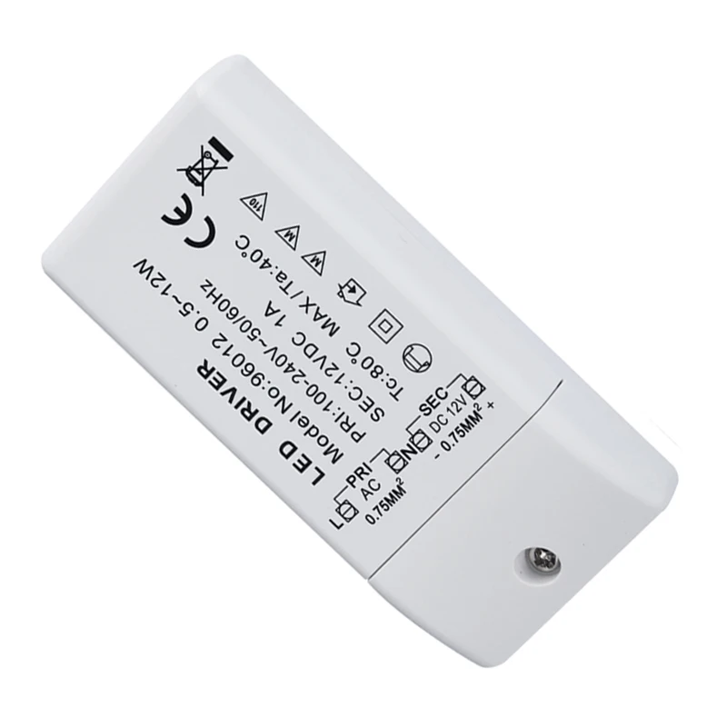 Светодиодный трансформатор 12V DC 12W EMC источник питания 100-240 V без минимальной нагрузки