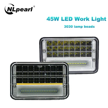 

NLpearl Light Bar/Work Light 45W LED Work Light Square Car Front Fog Lights Auto Accessories For Vehicle Tricycle Ship Off Road