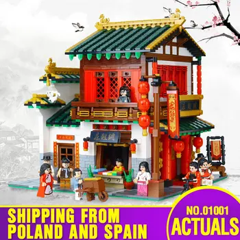 

DHL XB01001 Chinese Street Building Toys The Silk and Satin Store compatible lepining Building Blocks Bricks Kids Christmas Gift