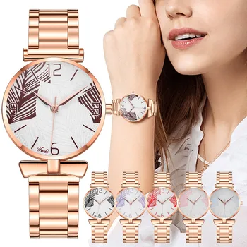 

часы TADI fashion brand simple and creative ladies watch marble feather texture ladies watch female quartz watch couple new 5*