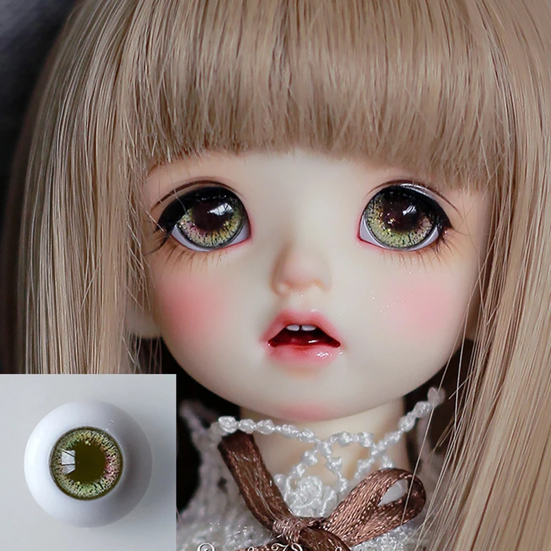 Glass Doll Eyes Doll Eyes Doll Eyewear Accessories Doll Accessories Adollya 3D Eyeballs 10mm 12mm 14mm 16mm 18mm Color Iris Eyes For 1/12 1/8 1/6 1/4 1/3 Dolls