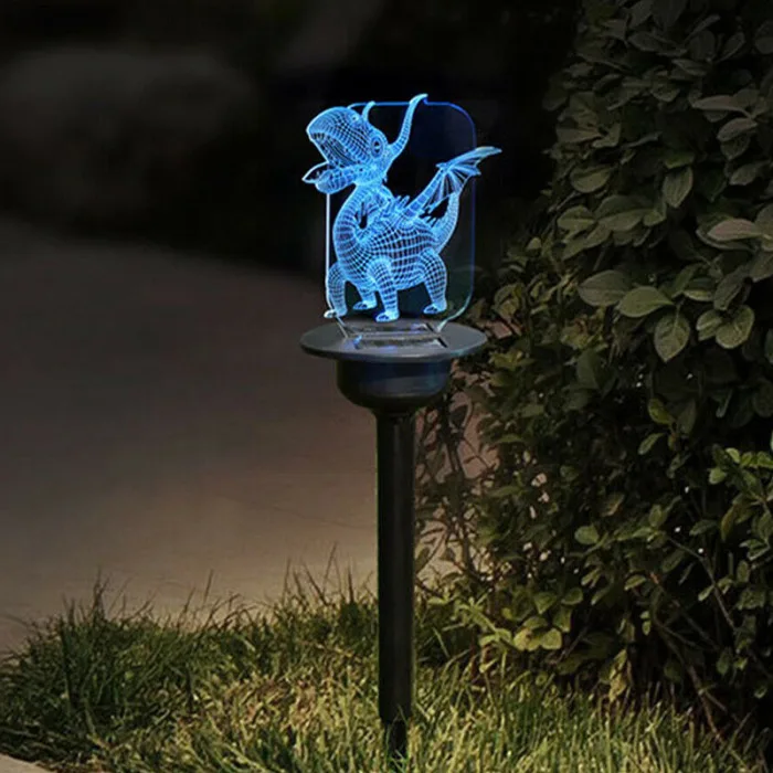 Solar Garden Lights LED 3D Animal Ornament Yard Lamp Outdoor Lawn Decor TP899