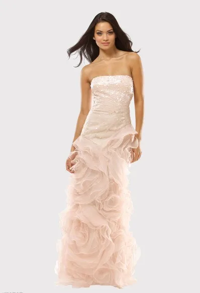 Розовый Новая мода vestidos de festa Формальные бисерные элегантные свадебные Розовые Длинные Выпускные вечерние платья для подружек невесты - Цвет: Розовый